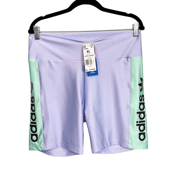 adidas Pants - Adidas Originals Activewear Shorts Womens XL Blue Training Biker Workout Gym NWT